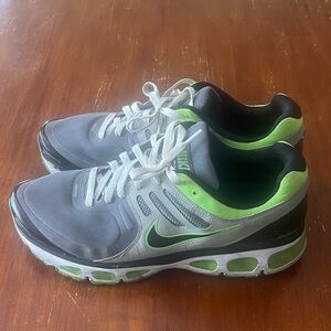 Nike Men’s Gray and Neon Green Athletic Running Shoes